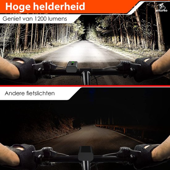 Kit éclairage Vélo Avant Et Arrière - Rechargeable USB - 4 Modes - Noir - NEUF