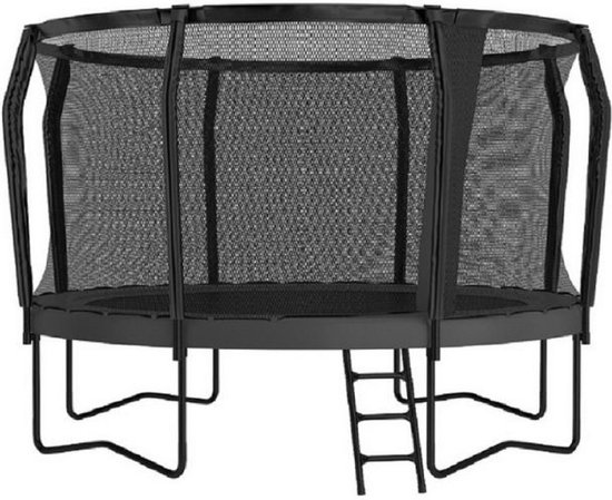 Akrobat Orbit PRO Above ground Trampoline 365 Antraciet, incl. veiligheidsnet