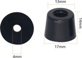 FSW-Products - 2 Stuks - Rubberen Voetjes - Onderzetters - Rubber Dopje - Meubelonderzetter - Trillingsdempers - Antislip - Deurstopper -  17 x 13 x 14 mm