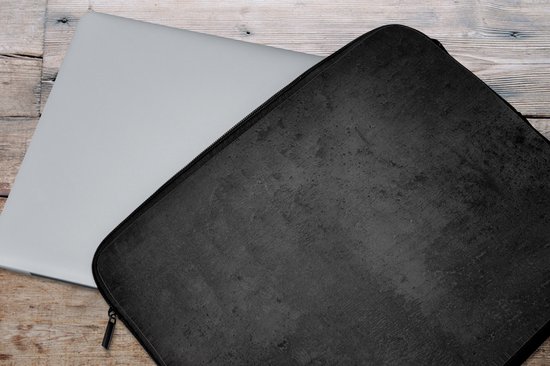 Housse d'ordinateur portable - Zwart - Grijs - Béton - Industriel - Housse d'ordinateur portable - Ordinateur portable - 15 6 pouces