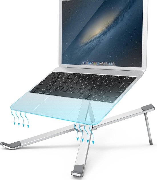 HUION Laptopstandaard, Opvouwbare Dubbellaagse Laptopstandaard P17S