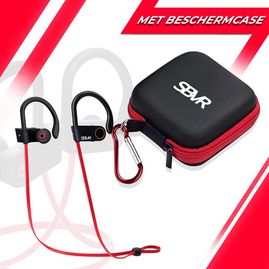 SBVR SV2 - Sport Oordopjes - Hardlopen - IPX6 Waterproof - Bluetooth 5.0 - Zwart