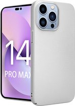 Shieldcase geschikt voor Apple iPhone 14 Pro Max ultra thin case - zilver - Dun hoesje - Ultra dunne case - Backcover hoesje - Shockproof dun hoesje iPhone
