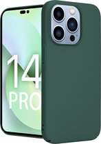 Shieldcase geschikt voor Apple iPhone 14 Pro ultra thin case - groen - Dun hoesje - Ultra dunne case - Backcover hoesje - Shockproof dun hoesje iPhone