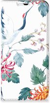 Wallet Bookcase Geschikt voor Samsung Galaxy A23 Telefoonhoesje Bird Flowers