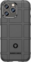 iPhone 14 Pro Hoesje - Rugged Shield TPU Gelcase - Zwart - GSM Hoesje - Telefoonhoesje Geschikt Voor iPhone 14 Pro