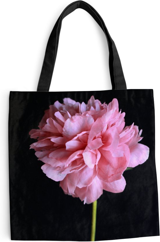 Sac bandoulière - Sac de plage - Shopper Pivoine rose en fleur - 45x45 cm - Sac coton