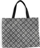Sac à bandoulière - Sac de plage - Shopper Zwart - Géométrie - Design - 50x40 cm - Sac en coton
