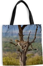 Sac Bandoulière - Sac Plage - Shopper Léopard - Arbre - Animal - 40x40 cm - Sac Coton