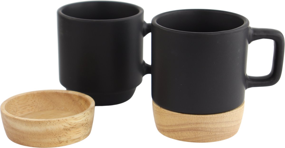 Espressobeker Set Van 2 – Keramische Mokken Zonder Handvat, 100 Ml – Vaatwasmachinebestendig