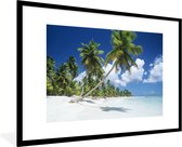 Photo en cadre - Une plage tropicale en République Dominicaine cadre photo 120x80 cm - Affiche sous cadre (Décoration murale salon / chambre) / Mer et plage