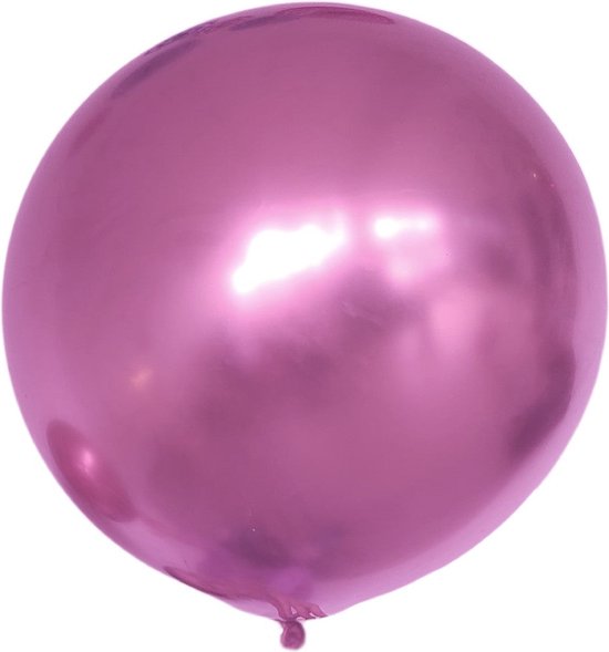 XXL Roze Chroom Ballon (90 cm)