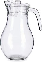 Vivalto sapkan karaf met deksel - glas - inhoud 1,8 liter - transparant