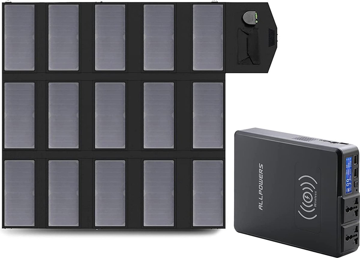 Allpowers® Solar Power Station - Zonnepaneel Generator - Zonne-Energie Generator - Draadloos opladen - 78000mAh Generator - 288Wh