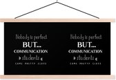 Porte-affiche avec affiche - Affiche scolaire - Citation - Communication - Student - 60x30 cm - Lattes vierges