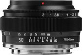 TT Artisan - Objectif d'appareil photo - 50 mm F2 pour monture Fuji X (plein format), noir