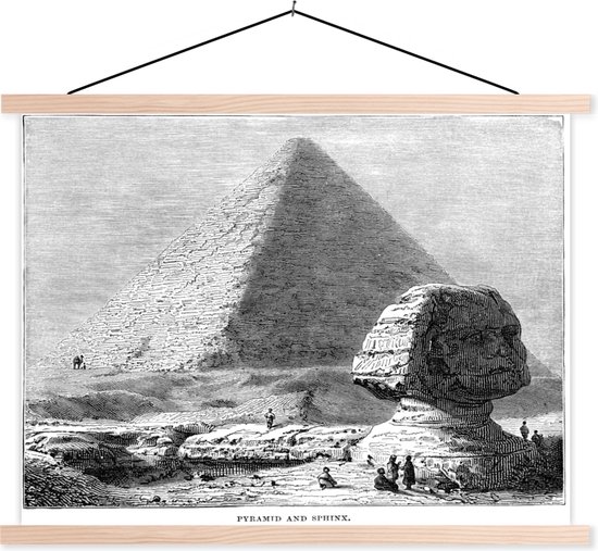 Plaque Métal Le Sphinx Et Pyramides Gizeh - Décoration Murale 30x40 Cm