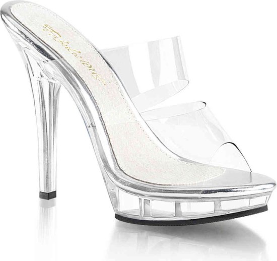 Fabulicious Sandales à Talons -45 Chaussures- LIP-102 US 14 Transparent