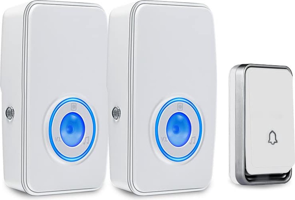 Deurbel - draadloze deurbel met ontvangers – wireless doorbell – duurzaam - eenvoudig te installeren