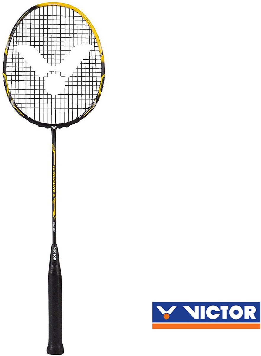 Victor Ultramate 9 badmintonracket - snel - zwart / geel