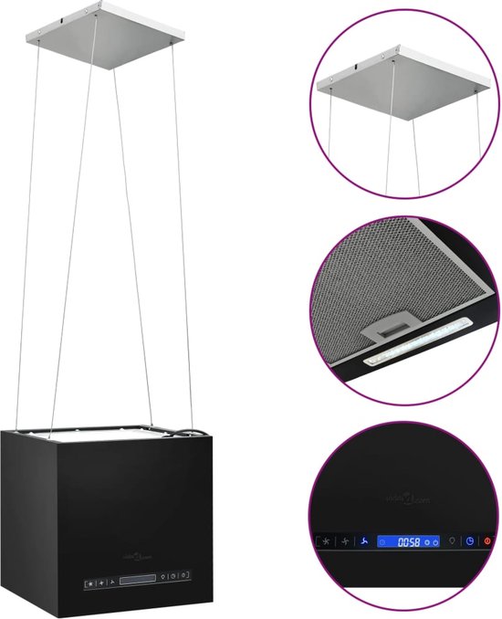 Revera Cappa Aspirante A Isola 55cm - Acciaio Inox, Touch LCD, 13.26kg, Argento - Foto 2