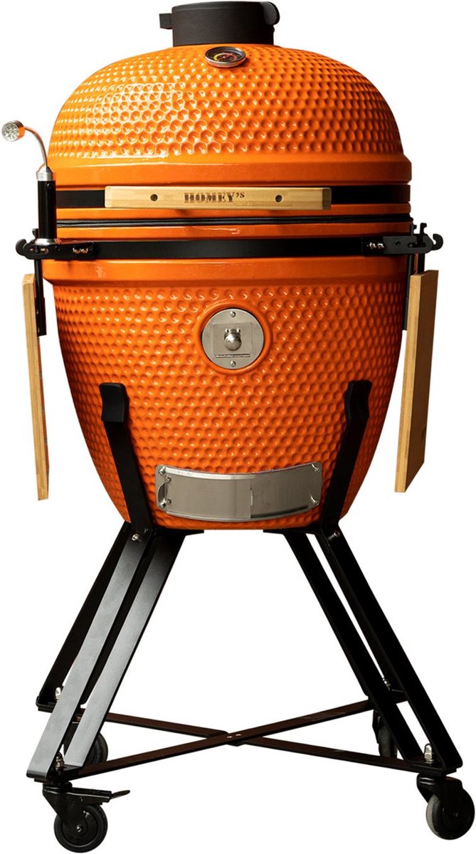 Homey's Kamado - 21 inch - 47cm Ø grilloppervlak - keramiek/oranje
