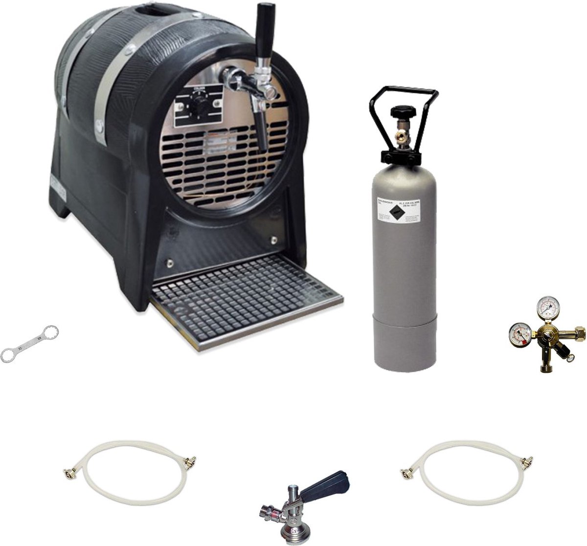 Complete set biertap -  60 liter/u - droogkoeler - Biertap, Beertender, Thuistap, Bierkoeler, NC Adapter