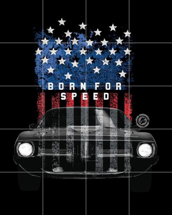 IXXI Born for Speed II - Wanddecoratie - Film & TV - 80 x 100 cm