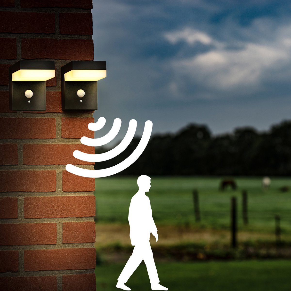 FULEN Batterijwandlamp voor binnen met bewegingssensor