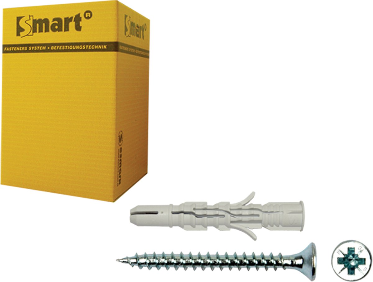SMART | plug nylon + schroef VK Ø 6x120 NZN | 25 st