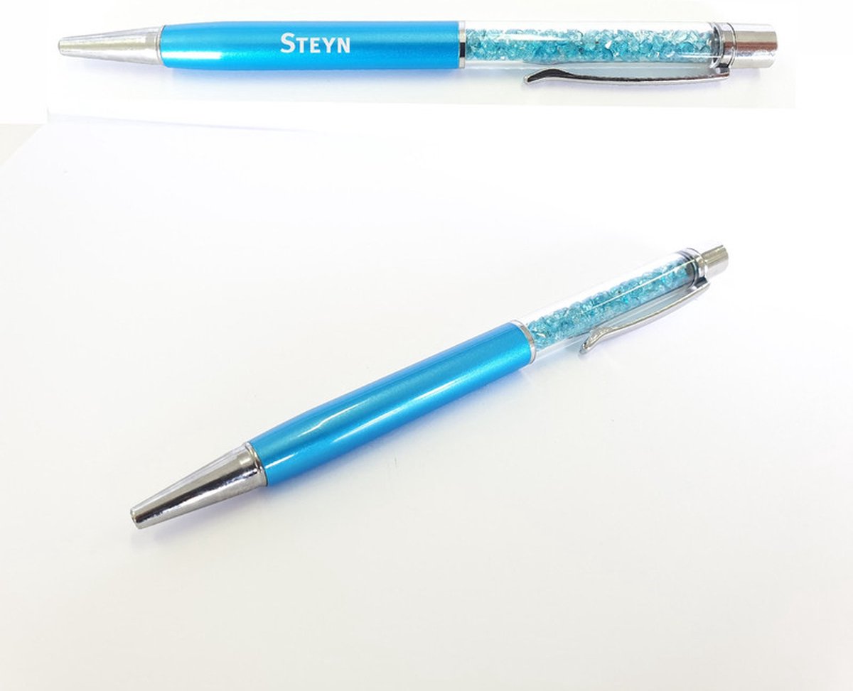 Pen Met Diamantjes En Naam Gravering - Steyn