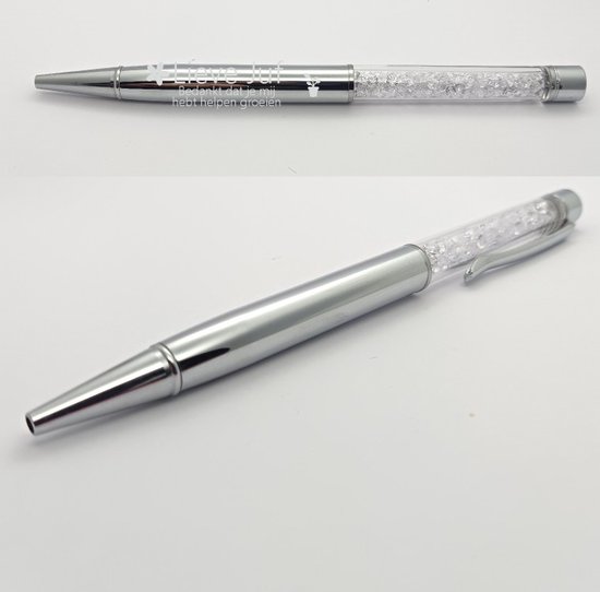 Stylo Avec Diamants Et Gravure - Lieve Juf