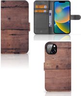 Leuk Case iPhone 14 Plus Hoesje Old Wood