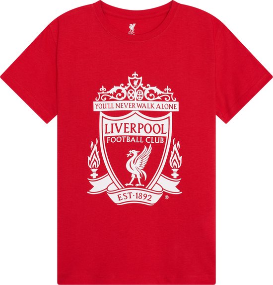 Liverpool logo t-shirt kids - Rood - Maat 164 - maat 164