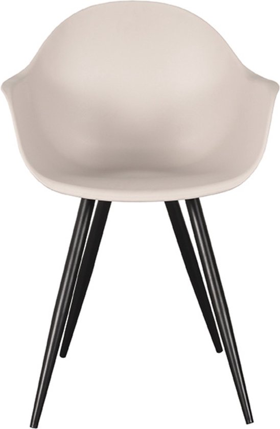 LABEL51 Chaise de salle à manger Luca - Crème - Plastique