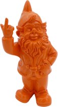 Stoobz gnome fuck you orange - gnome avec majeur - 20 cm de haut - gnome FY - nain de jardin - vilain nain