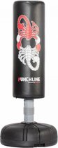 Punchline Bokszak staand - Vrijstaande bokspaal - Makkelijk verplaatsbaar - Met zand vulbare voet - Zwart