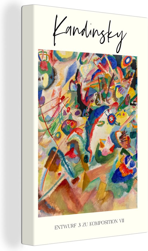 Canvas - Canvas schilderij - Kunst - Oude meester - Kandinsky - Abstract - Canvasdoek - Muurdecoratie - 40x60 cm