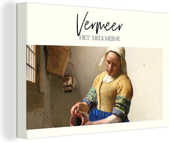 Oude Meesters on Canvas - Melkmeisje - Décoration murale - Laitière - Vermeer - Old Masters
