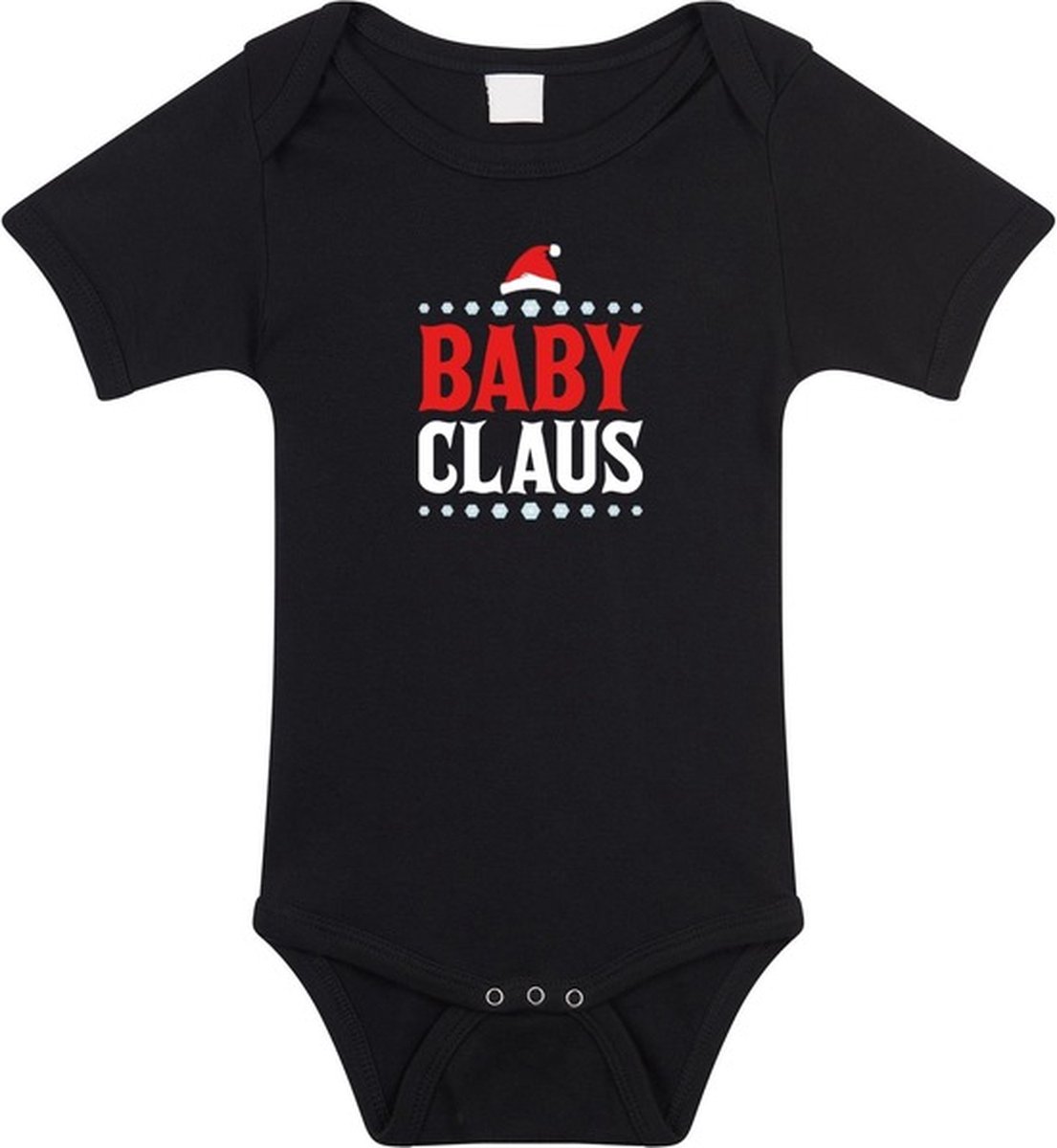 Kerst rompertje Baby Claus zwart jongens en meisjes - Kerstkleding baby 56