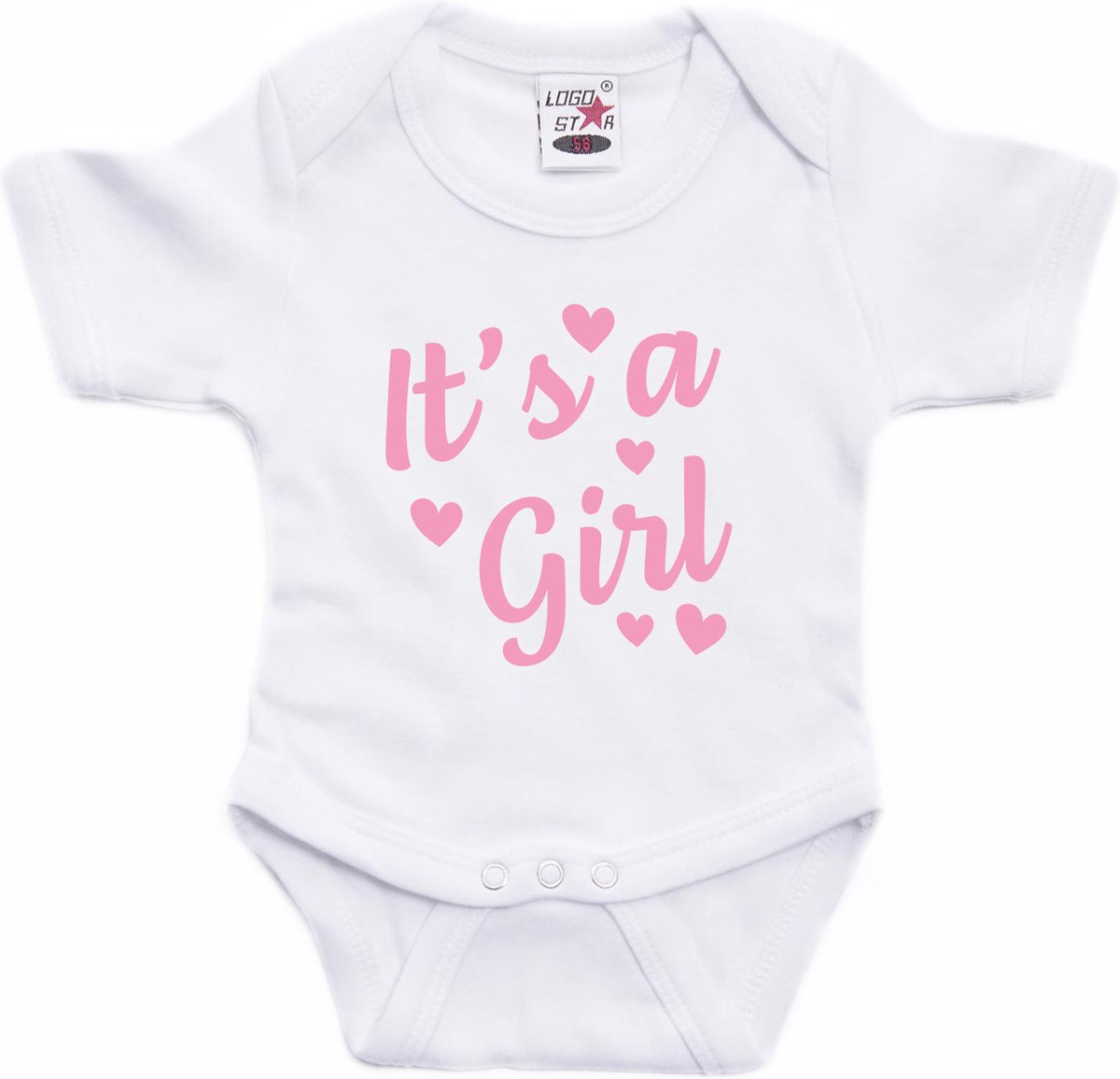 Its a girl gender reveal - baby rompertje - wit - meisjes - kraamcadeau - Babykleding 80