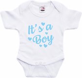Its a boy gender reveal cadeau - baby rompertje - wit - jongens - Kraamcadeau - Babykleding 92