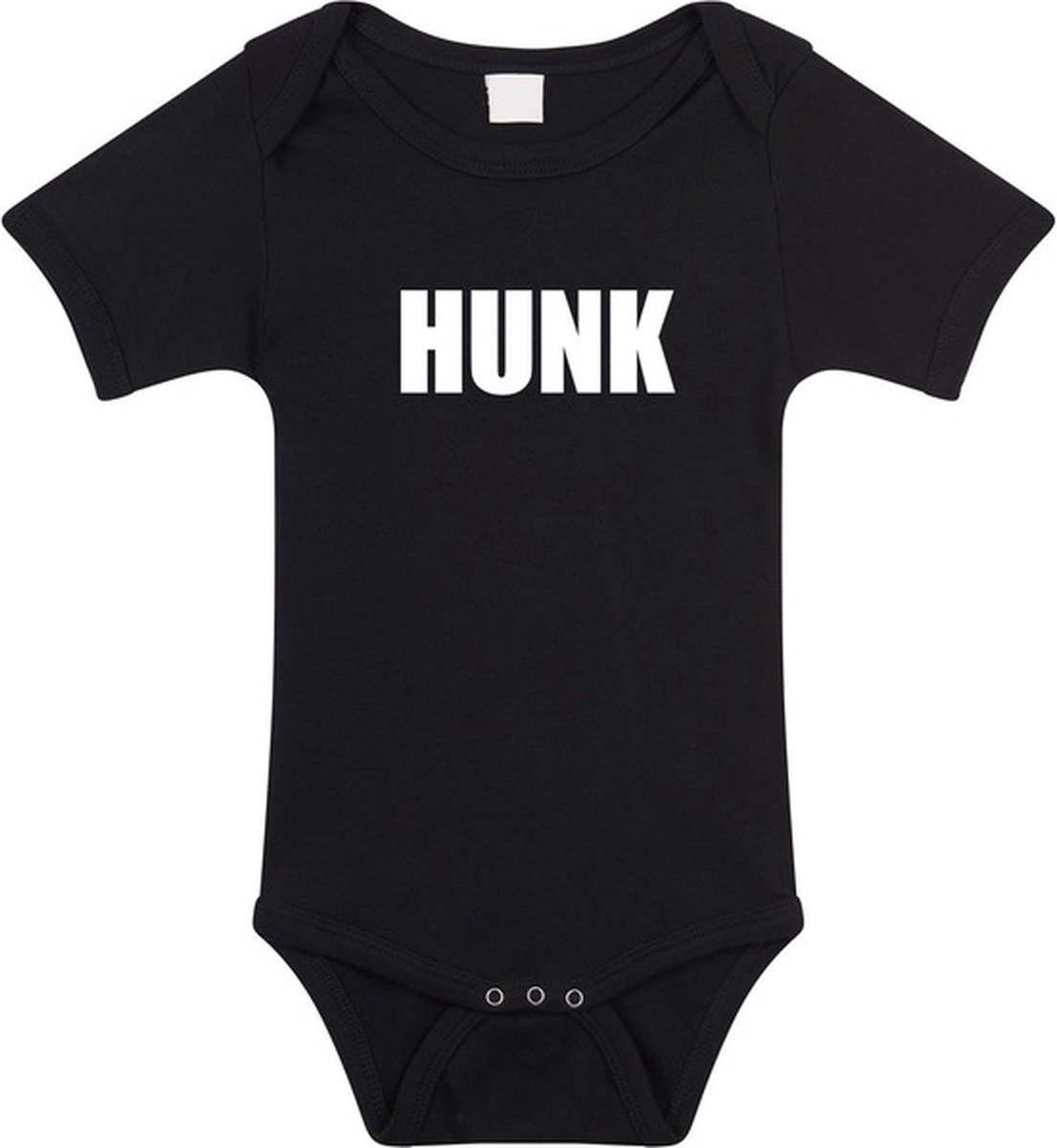 Hunk tekst baby rompertje zwart jongens - Kraamcadeau - Babykleding 92