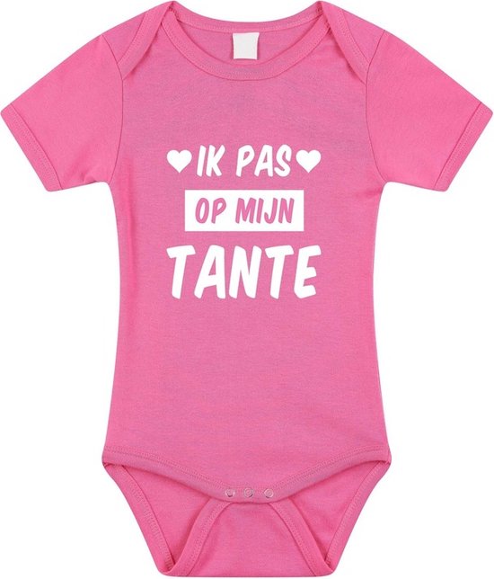 Je soigne ma tante texte bébé barboteuse rose filles - cadeau de naissance - vêtements bébé 68 (4-6 mois)