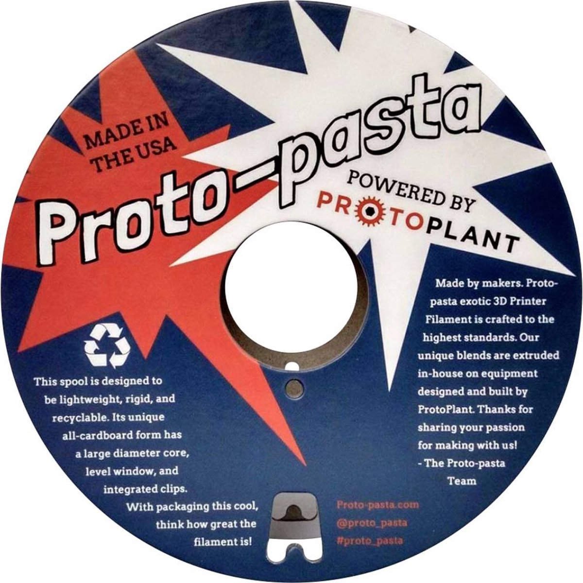 Proto-Pasta CFP11705 Original Carbon Fiber PLA Filament PLA kunststof 1.75 mm 500 g Carbon 1 stuk(s)
