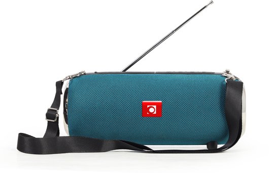 Draagbare Bluetooth speaker groen met antenne, compact, lichtgewicht, helder geluid, Gembird