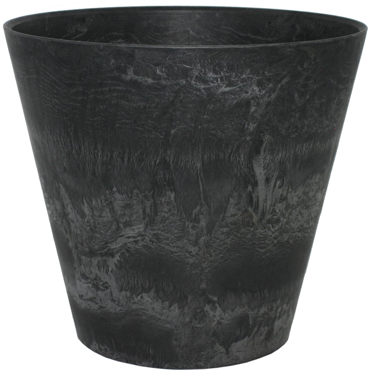 Artstone Bloempot Claire - zwart - D43 x H39 cm - met drainagesysteem - voor binnen en buiten - Artstone