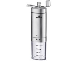 Westmark Handmatige koffiemolen met keramische molen, tot 4 kopjes koffie, met maataanduidingen, Brasilia, lengte: 20,5 cm, roestvrij staal/keramiek, 24902260
