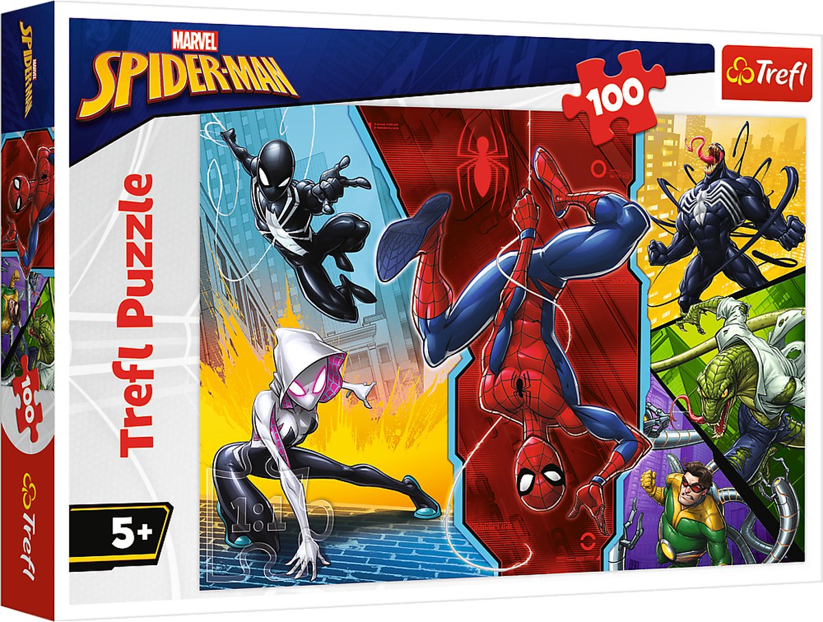 barricade lezing bladzijde Spiderman Puzzel - 100 puzzel stukjes - leeftijd vanaf 5 jaar | bol.com