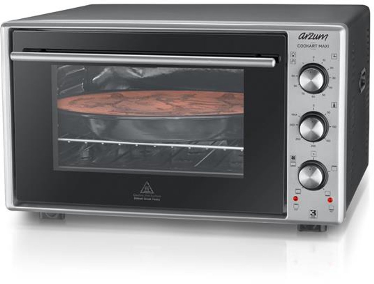 Arzum Cookart Maxi Oven AR2002-0600 - 1600 W - 50 L - Zilver, Zwart